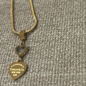 Tiffany Style Heart Charm Necklace